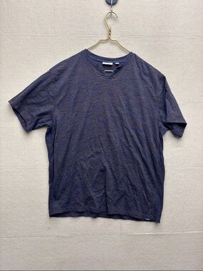 ROWM | XL Men's Navy gold Heather V-Neck Short Sleeve Shirt